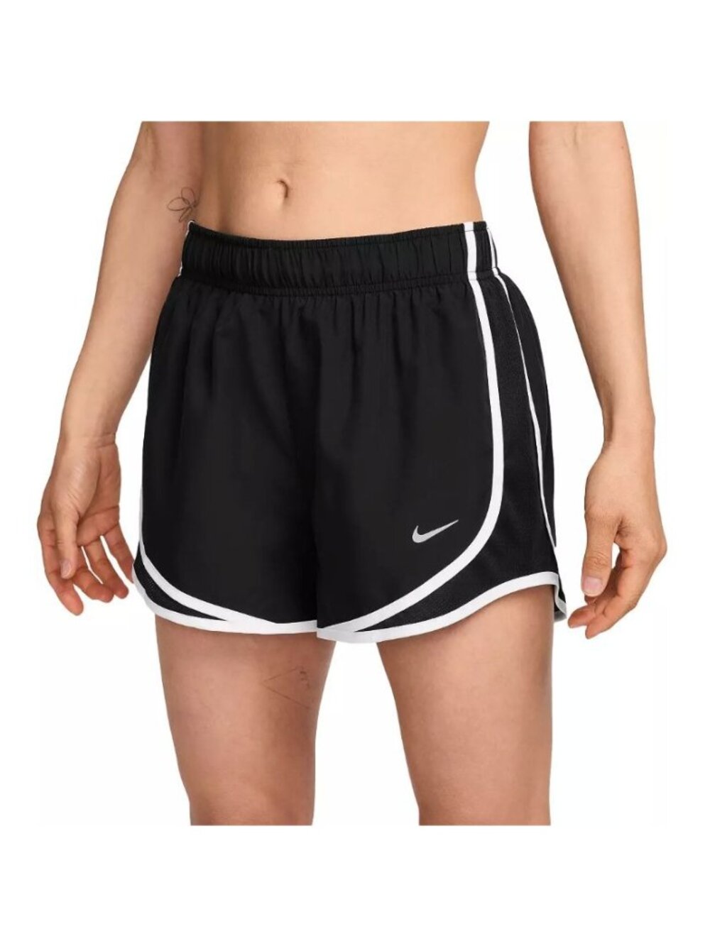 Nike Tempo Dri-FIT Running Shorts Small Black Mid Rise Built In Brief Athletic